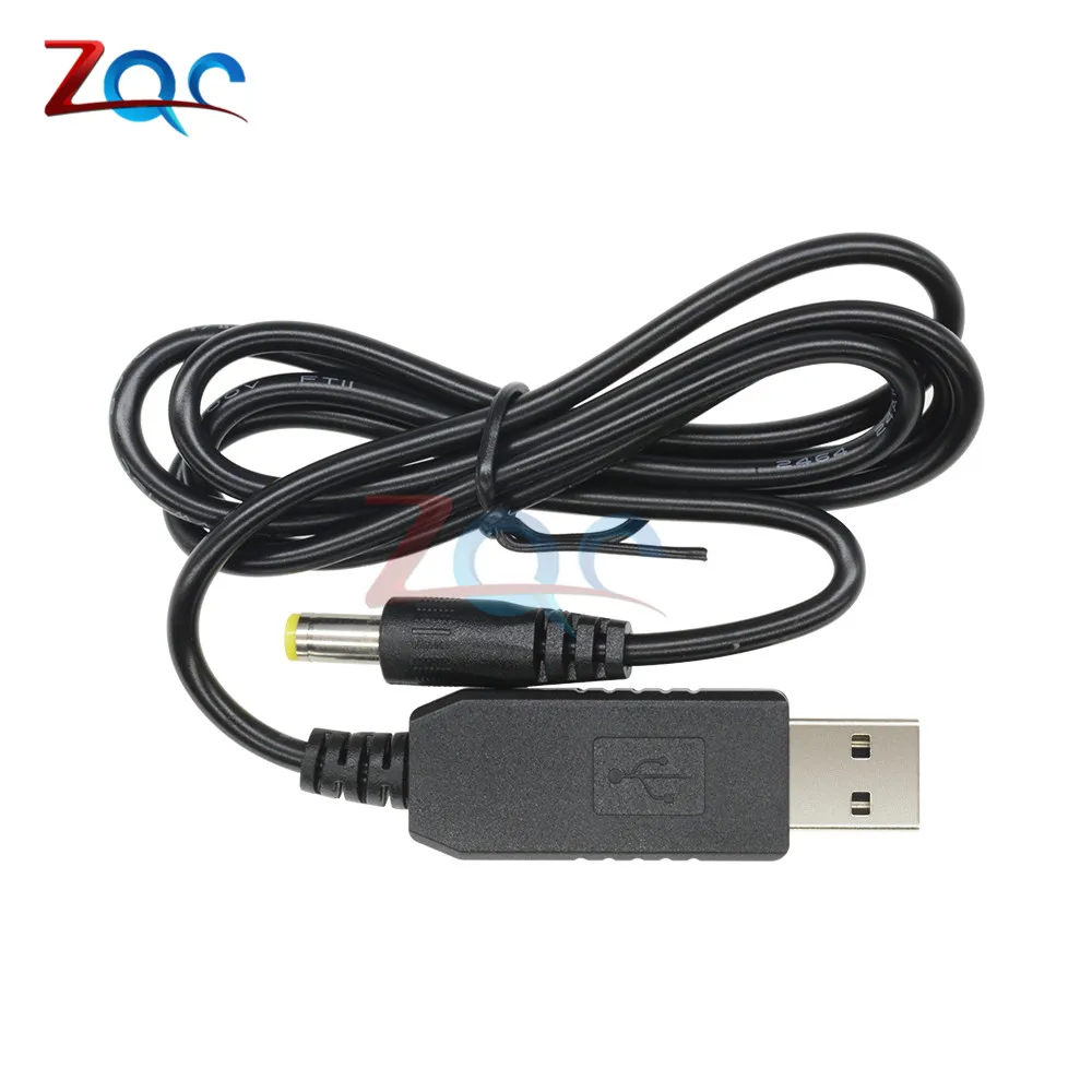USB DC 5V к DC 12V повышающий кабель Модуль преобразователя 2,1x5,5 мм Штекерный разъем