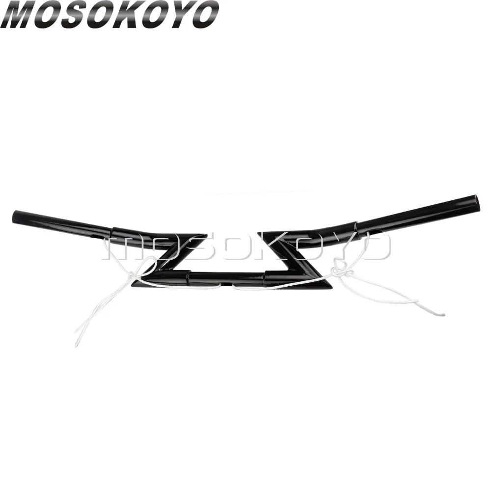 Универсальный черный " Руль Z Bar 4" Rise Drag Bar 25 мм руль для Harley Sportster Dyna Кафе Racer Chopper Triumph