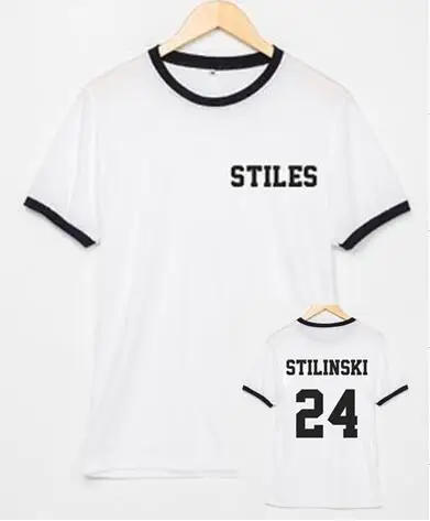 Футболки Teen Wolf STILINSKI 24 ringer tumblr хлопковые топы для женщин и мужчин футболка с