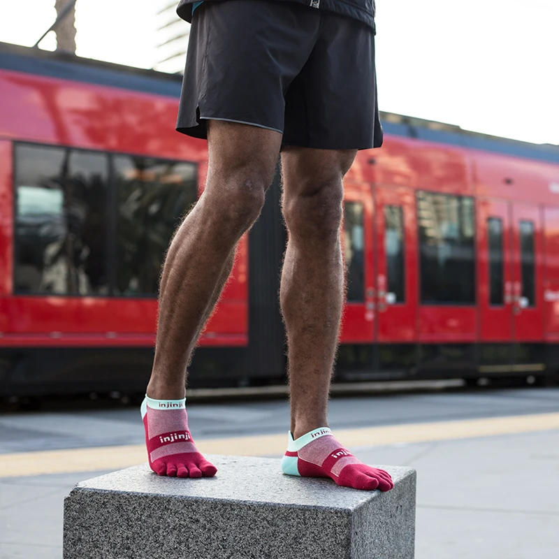 Injinji, спортивные мужские кроссовки с пятью пальцами, короткие легкие тонкие спортивные носки для бега COOLMAX, впитывающие пот, быстросохнущие, для йоги