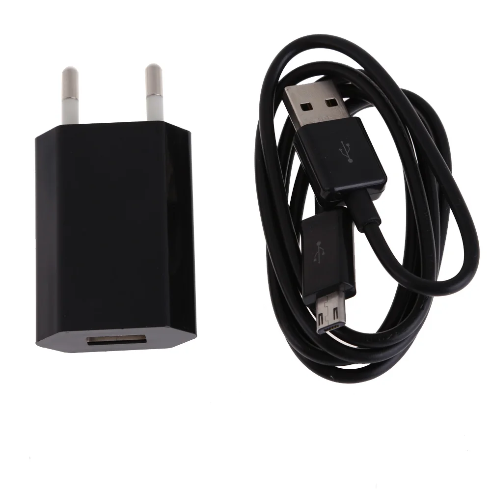 Alloet 2 в 1 USB дорожное настенное зарядное устройство с 1 метром micro usb кабель для зарядки комплекты адаптер питания EU вилка для телефонов Android - Тип штекера: США