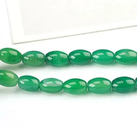 GREEN AGATE Натуральный агат неправильной нитью рисовой формы драгоценных камней бусины для самостоятельного изготовления ювелирных изделий Браслет Ожерелье Strand 14'' - Цвет: GREEN AGATE
