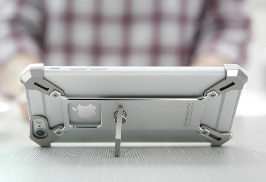 Металлический чехол NILLKIN Barde для iPhone 6, 6s, 6 plus, 7, 7 plus, чехол, бампер, алюминиевый сплав, задняя крышка с кольцом, держатель для телефона