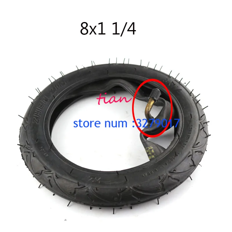 inner out tire 8x1 1/4 ступица из алюминиевого сплава 32 мм ширина надутая труба колеса " пневматическое колесо внутренняя труба для кикскутера скутер колеса - Цвет: inner out tire