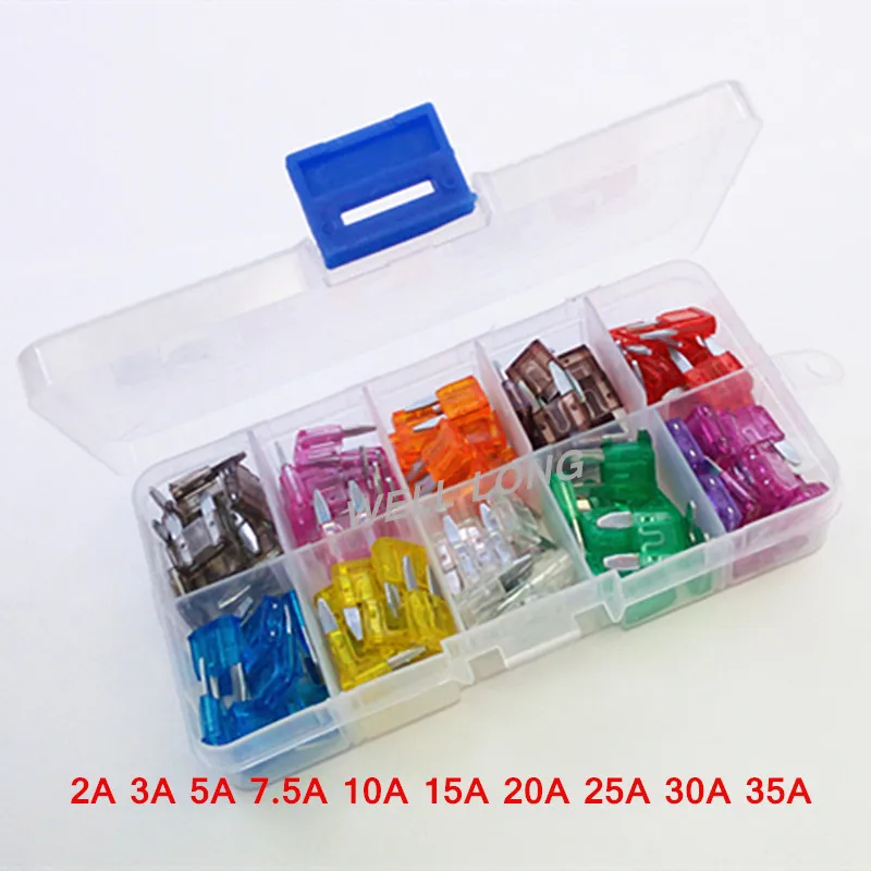 (100 шт./лот) Автомобильный мини-предохранитель для автомобиля ассортимент