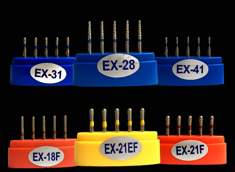 Фото 100 шт./компл. Dental Diamond burs FG EX series EX-11, EX-12, EX-20, EX-21, технические характеристики №2