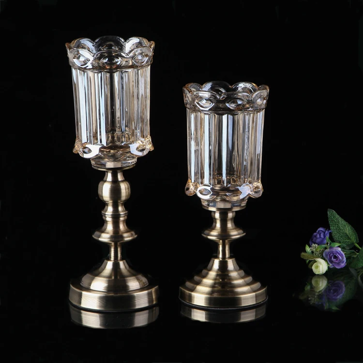 

Dry Vases Furnished Living Room Soft Decorations Crystal Glass Candlestick