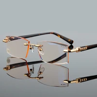 oeyeyeo high quality reading glasses ultralight rimless rectangular glasses spectacles eyeglass with anti blue function lenses