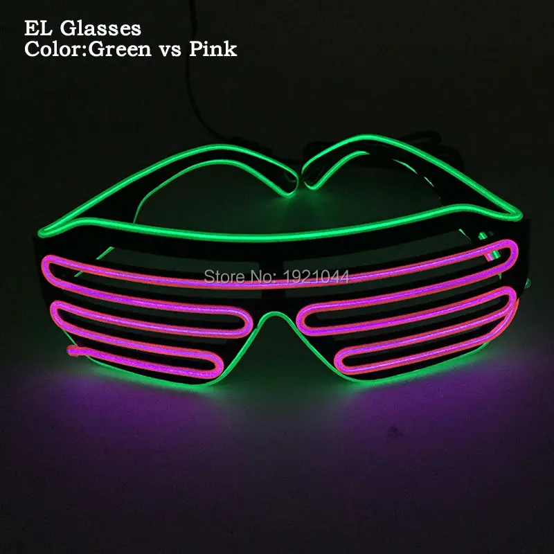 Новое поступление многоцветные мигающие очки с электропроводом светодиодные
