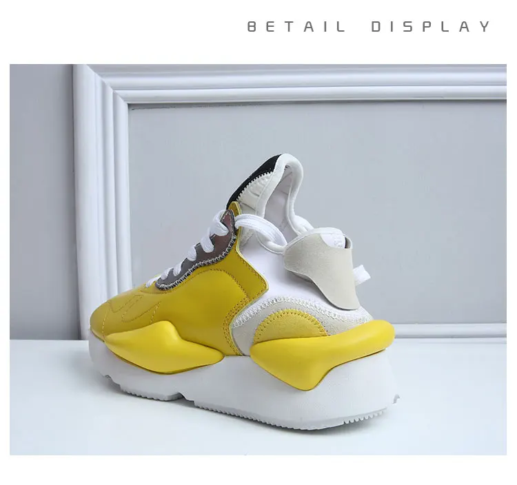 Prova Perfetto женские кроссовки из натуральной кожи; обувь на платформе со шнурками; Basket Femme Chaussure; дышащая прогулочная обувь на плоской подошве; обувь для влюбленных