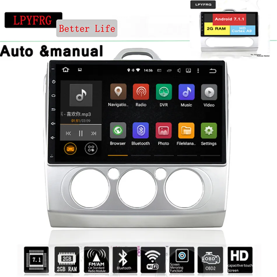 Octa Core android 10 0 подходит для Ford FOCUS /MONDEO/S MAX /CONNECT 2005 2006 2007 2008 11 автомобильный DVD