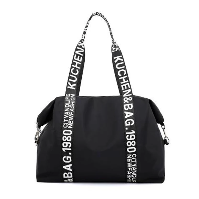 Black Wobag Модные Новые дорожные сумки большой емкости Oxofrd Tote Портативный багаж Повседневная Сумка Многофункциональная багажная сумка - Цвет: Black