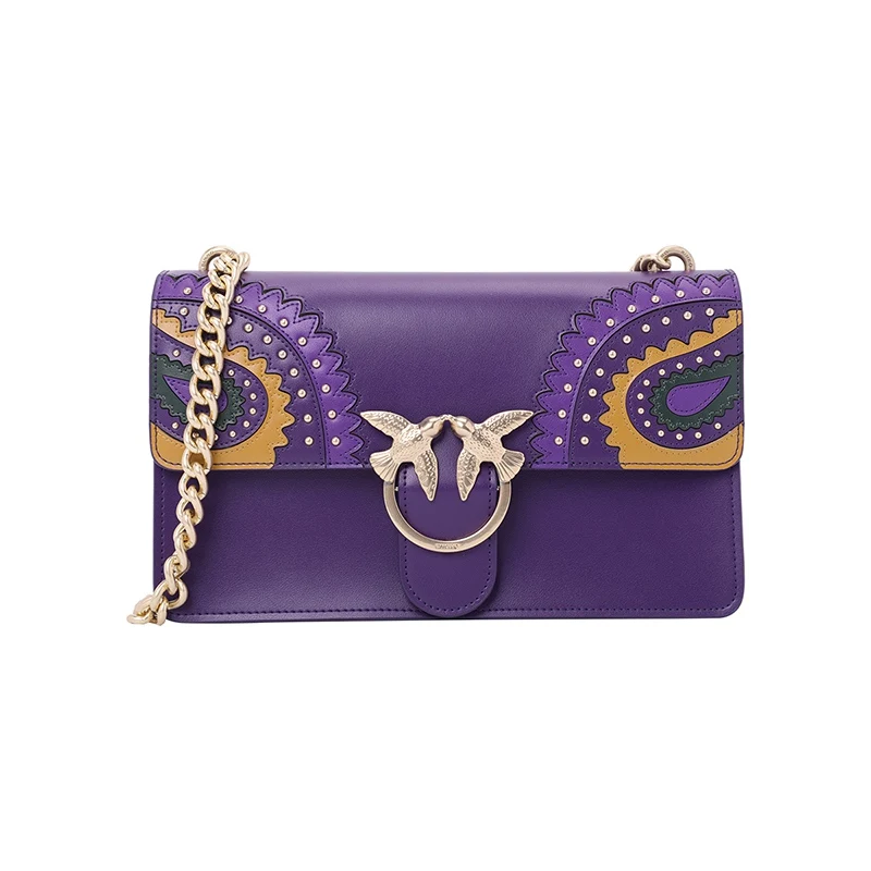purple 998010001 Сумка PINKO Love Paislay Tracolla AI 18-19 PLTT 1PTT 1P217F Y515 - Цвет: purple 998010001