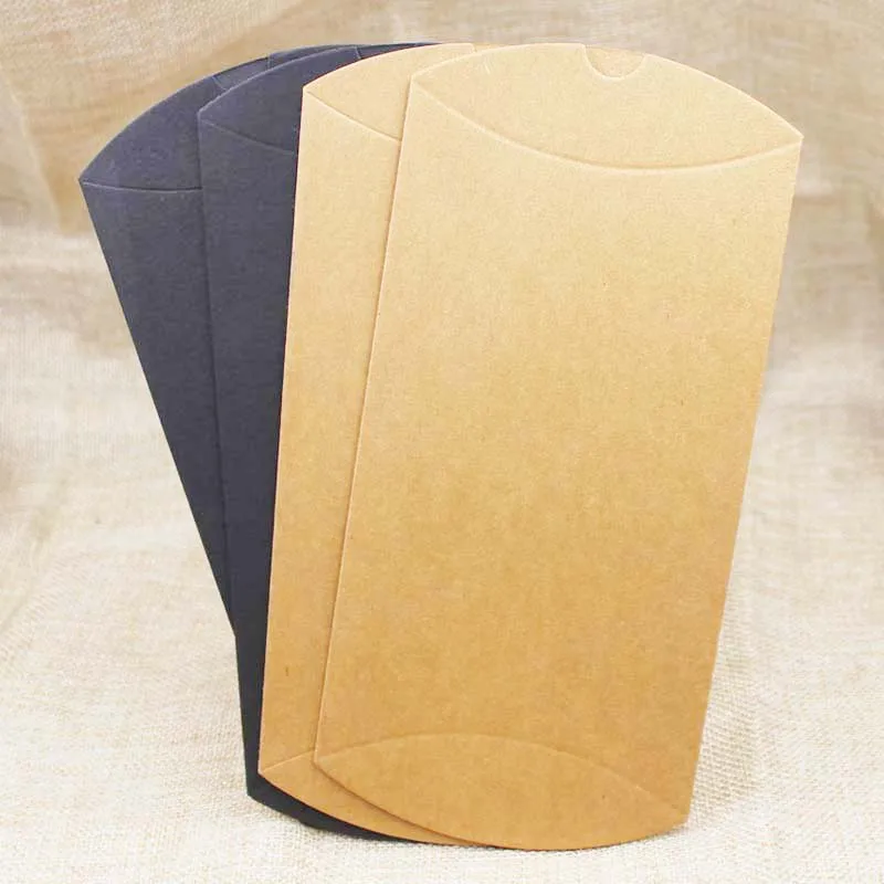 FeiLuanCustom large gift box candy favor packing pillow brown/black color paper jewelry &amp display 50pcs per lot | Дом и сад