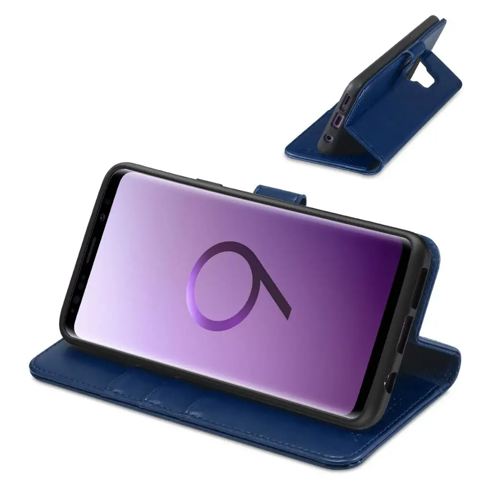 Чехол-бумажник tuch для Galaxy S9, с отделением для карт, с откидной подставкой, для переноски-все внутренние защитные магнитные чехлы из ТПУ для Galaxy S9