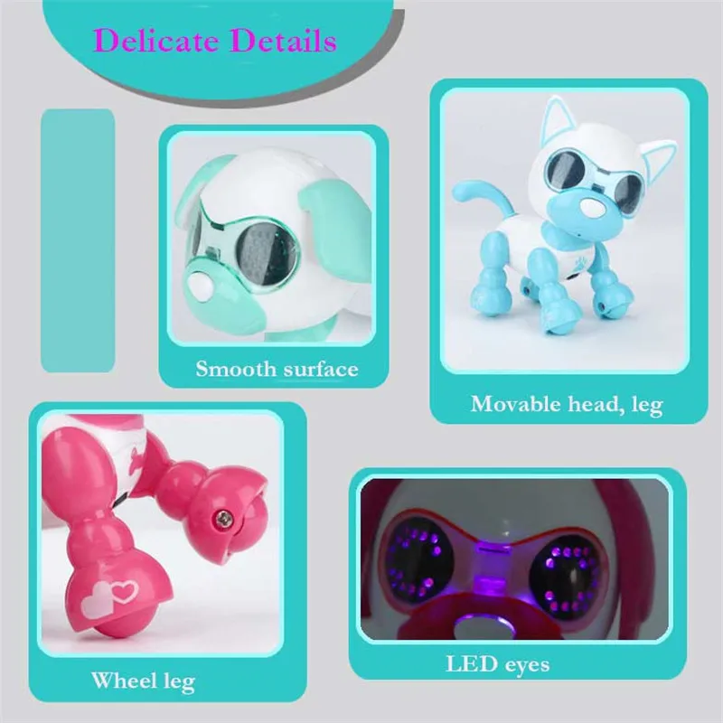 Робот собака электронная Walk Shake Head храп запись LED трогательные чувствительные