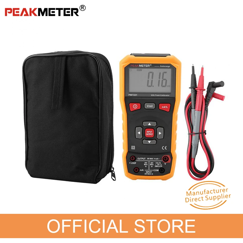 PEAKMETER PM7221 Профессиональный цифровой калибратор постоянного напряжения тока цифровой калибратор 0-10 В 0-24ма тестер напряжения