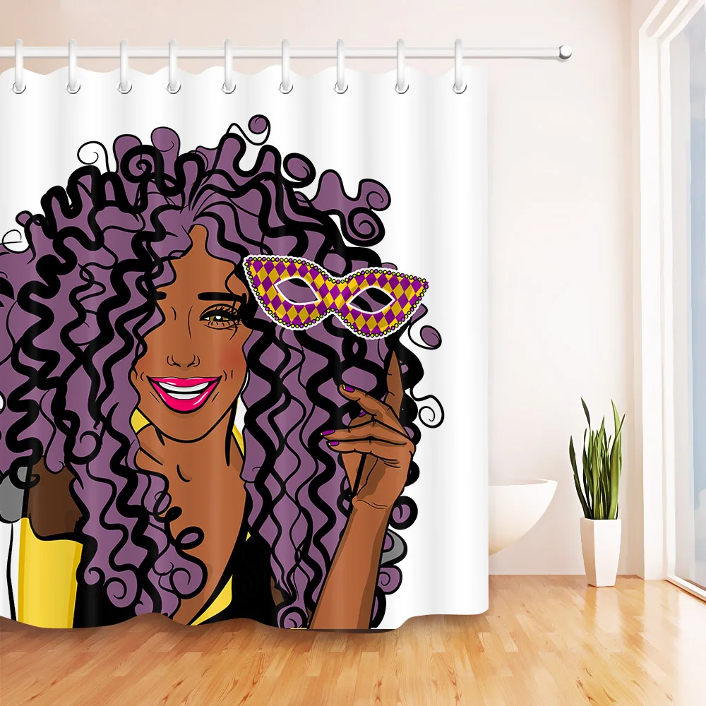 Водонепроницаемая Карнавальная маска Женская занавеска для душа ванной из