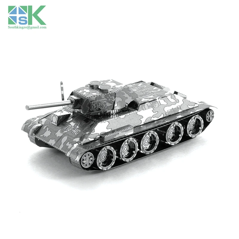 2016 Новый 3D металл модель типа ТАНК Т-34 Военной вентилятора коллекция головоломки
