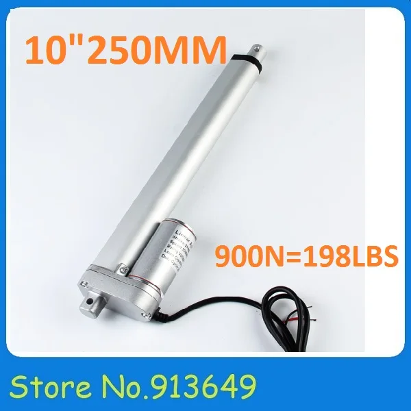 Многофункциональный 250 мм/10 дюймовый ход 900N DC 12V электрический линейный привод