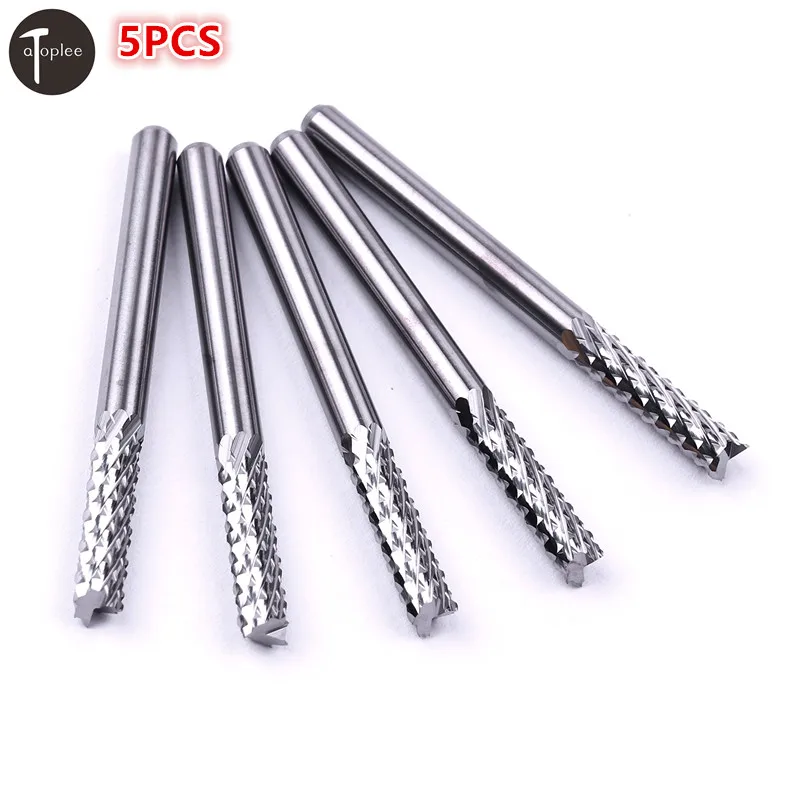 

5PCS 1.0/1.5/3.175mm CNC PCB Router Bit Drill Corn Milling Cutter 1/8" Shank Tungsten Steel Alloy End Mill Engraving Bits