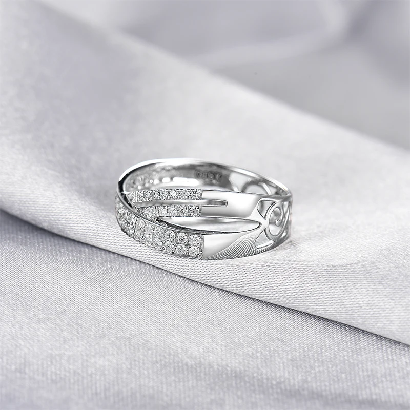 Кольцо LANMI с бриллиантами для влюбленных роскошное и прозрачное кольцо