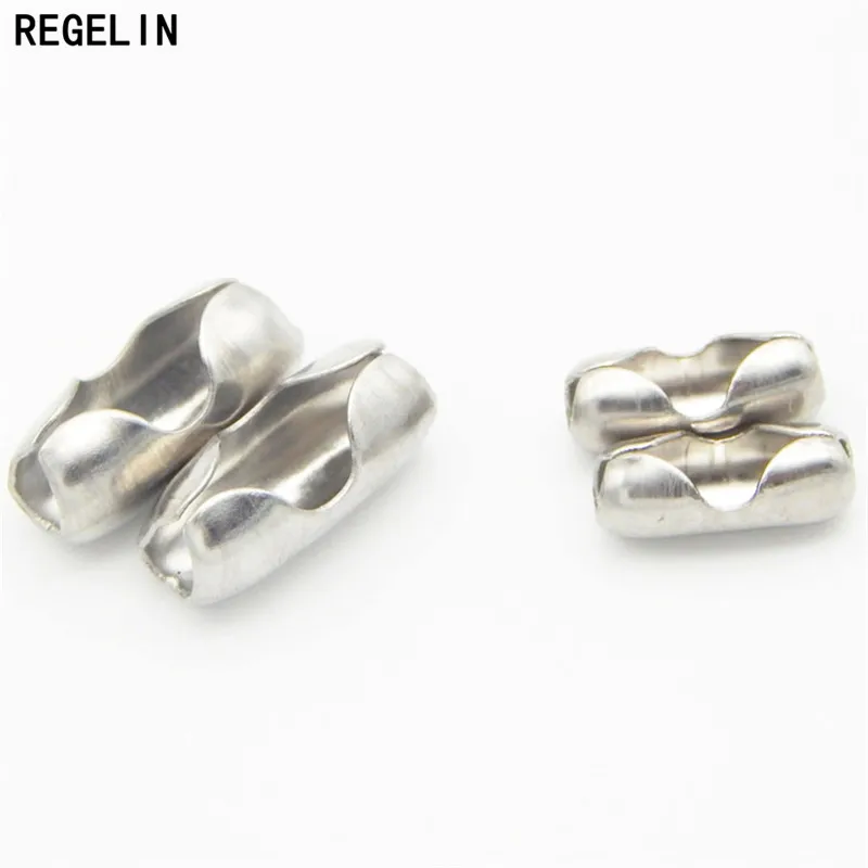 1 Regelin 2,4/3,2/4/4,5 мм Нержавеющая сталь шариковая цепь разъем застежки концевые бусины обжимной Серебряный тон DIY ювелирных изделий Аксессуары - Цвет: 1