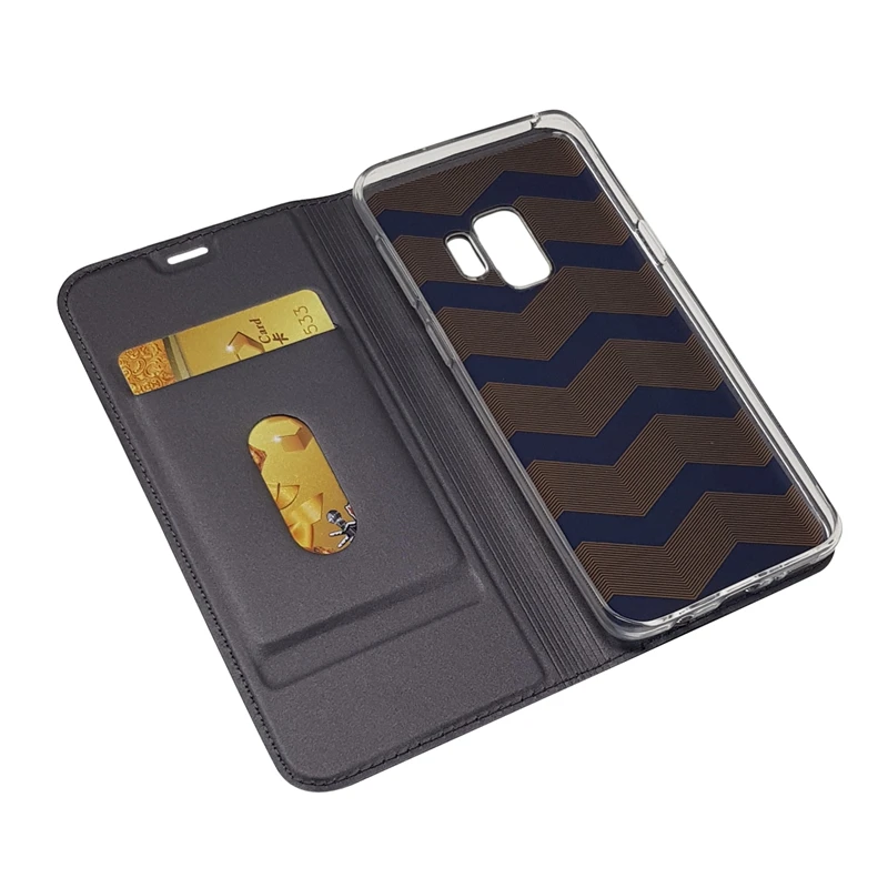 Ультра тонкий кожаный бумажник на магните чехол для iPhone X 8 7 Plus 6 S Galaxy S9 S8 Note Чехол