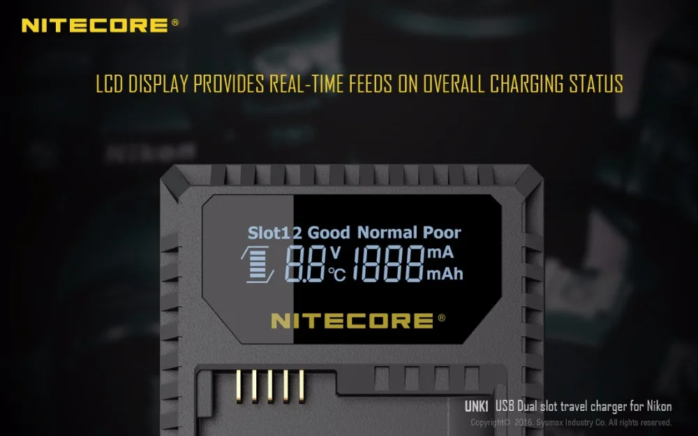 Nitecore UNK1 цифровой USB Зарядное устройство для Nikon Батарея EN-EL14 EN-EL14a EN-EL15 D750 D810 D610 D7100 D800 D800E D7000 D7200 D600