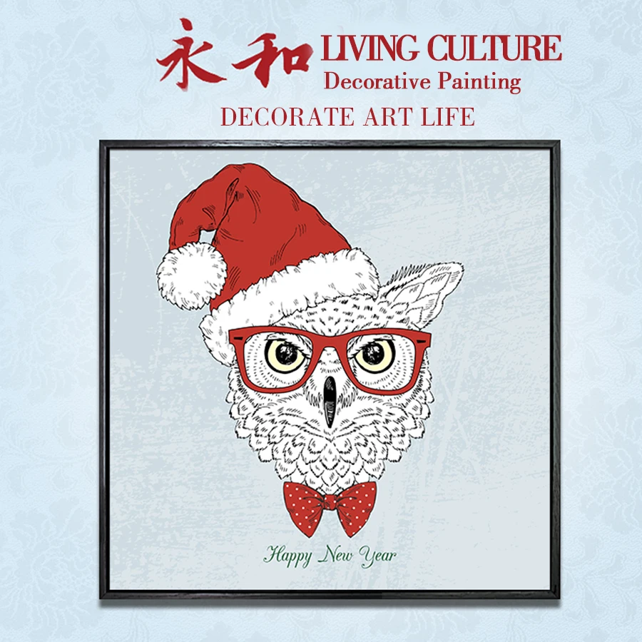 

YongHe декоративная картина в американском стиле с животными в одежде, квадратная картина распылителем, Настенная Декорация, чернильный плака...