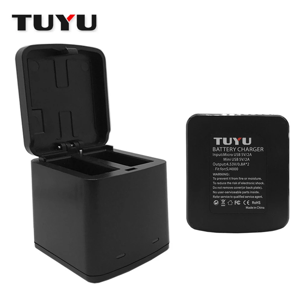 Аксессуары для горной собаки TUYU двойное зарядное устройство SJCAM sj4000 EKENH9 H8r