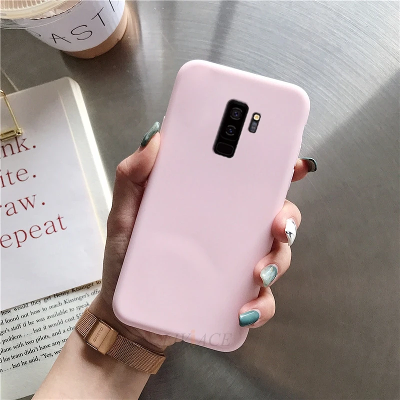 light pink Силиконовый чехол для телефона ярких цветов для samsung galaxy s10, 5G, s10e, s10 plus, s9, s8, s7, s6 edge, мягкий чехол из ТПУ - Цвет: light pink
