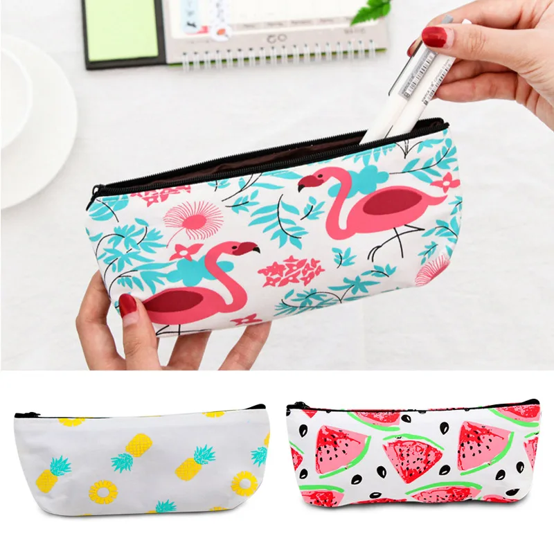 DELVTCH портативный мультфильм холст пенал ручка сумка коробка для хранения