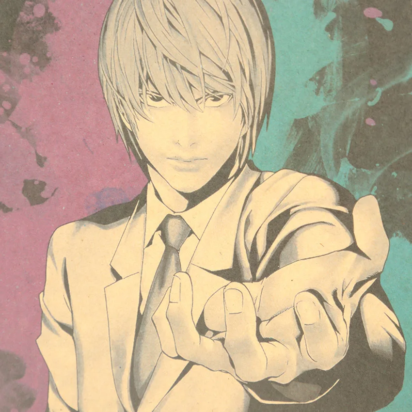 TIE LER знаменитые комиксы с надписью Death Note постер из крафтовой бумаги декоративная