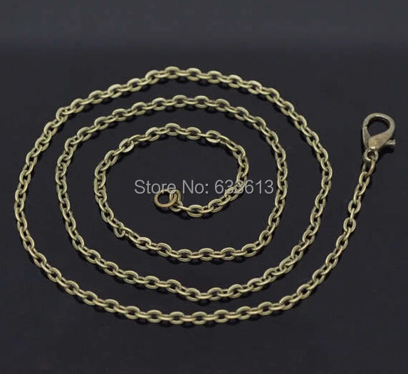 Free ship! *New* 20pcs/lot 3x2mm Antique Bronze Plated Cable Chains Link 70cm metal copper necklace diy jewelry finding