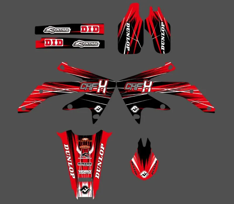 Набор наклеек для графики и фона Honda CRF450X 4 шт. 2005-2016 2015 2014 2013 2012 2011 2010 CRF 450 X CRF450 |