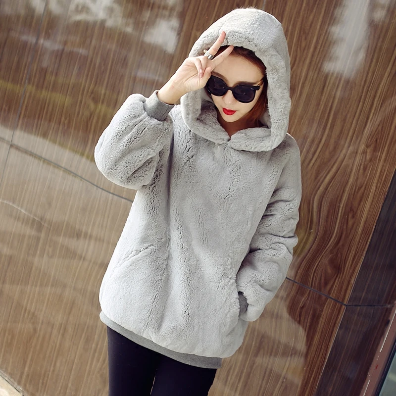Зимняя флисовая толстовка для девочек Casacas Para Mujer Invierno 2018 пальто с искусственным