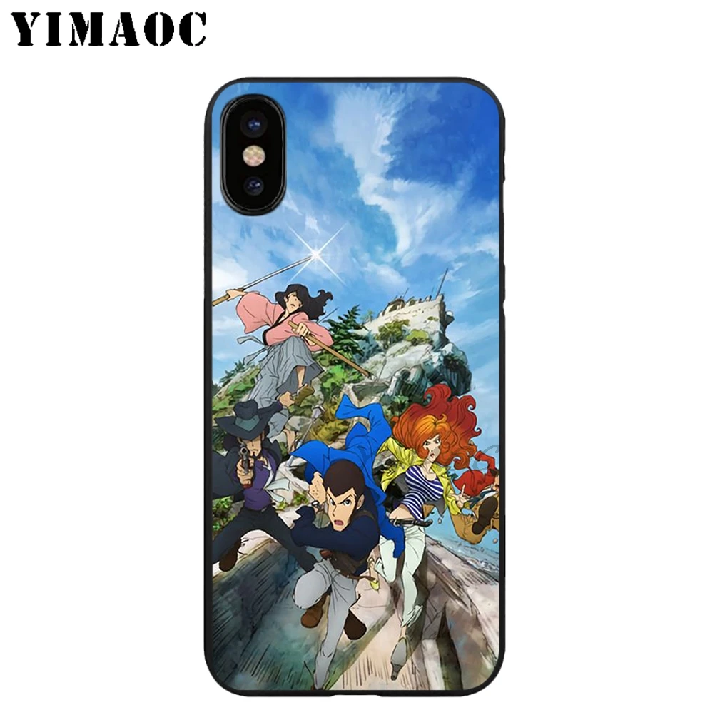 YIMAOC Lupin III Part V Soft TPU Black Silicone Case for iPhone X or 10 8 7 6 6S Plus 5 5S SE Xr Xs Max |
