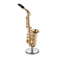mini alto saxophone model desktop brass sax model musical instrument decoration ornaments musical gift with delicate box