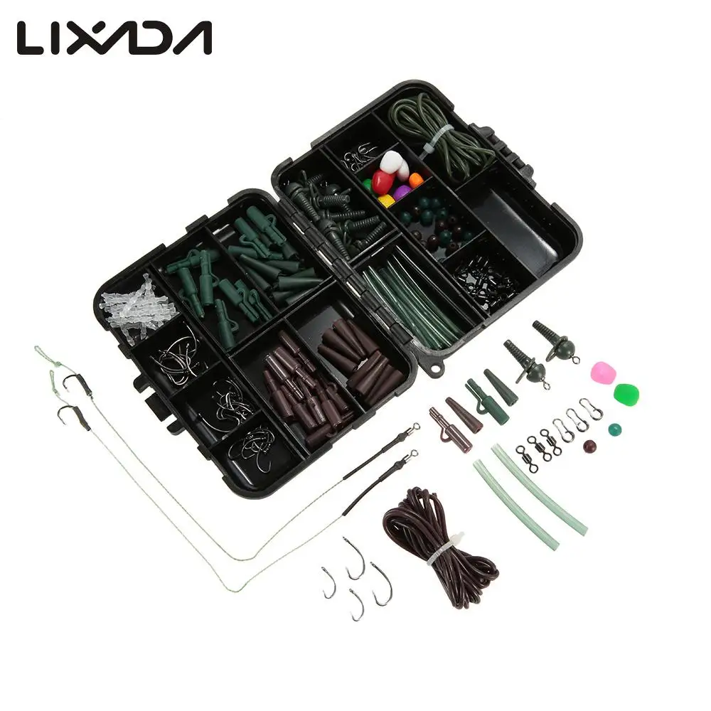 155 шт. коробка для рыболовных снастей набор карпа зажимы