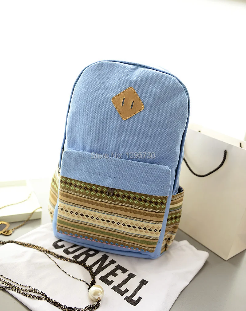Factory direct high-grade canvas summer new fashion casual female national air bag backpack student book | Багаж и сумки