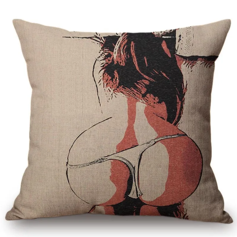 Винтажная Сексуальная Дамская звезда задница принт холст украшение для