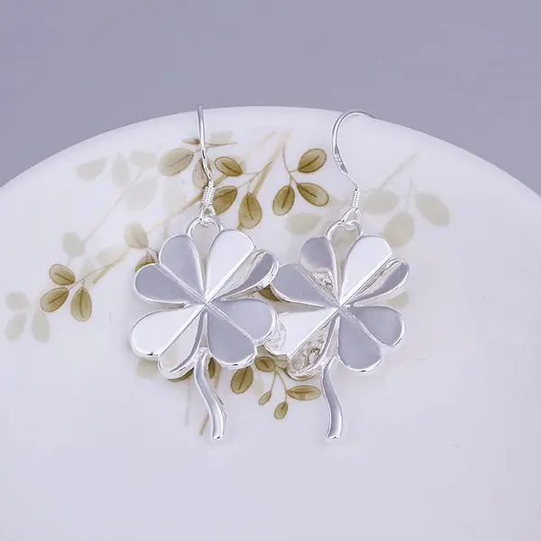 Бесплатная доставка! Оптовая продажа посеребренные серьги ювелирных изделий из