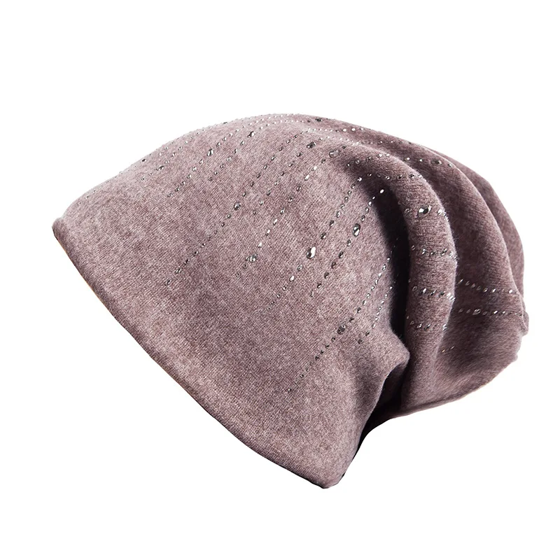 Письмо хеджирования Cap Женщины Skullies шапочки Вязание Вязаные шапки капот двойной