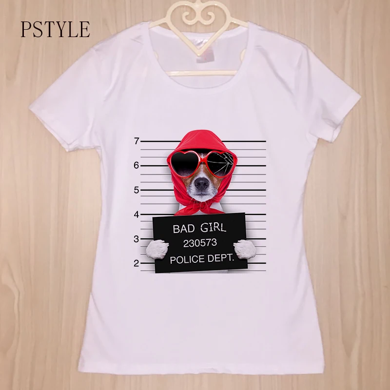Винтажная Элегантная футболка с принтом собаки Модные Классические летние