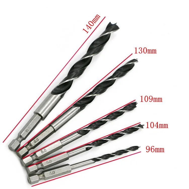 Сверло с шестигранным хвостовиком 5 шт. 6 35 мм 1/4 дюйма 4 8 10 мм|drill bit|hexagonal shank drill
