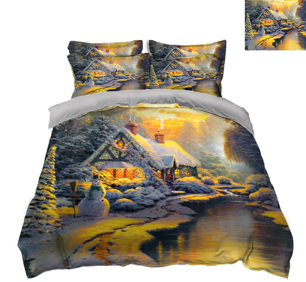 Радужные 3D постельные принадлежности королевское постельное белье в