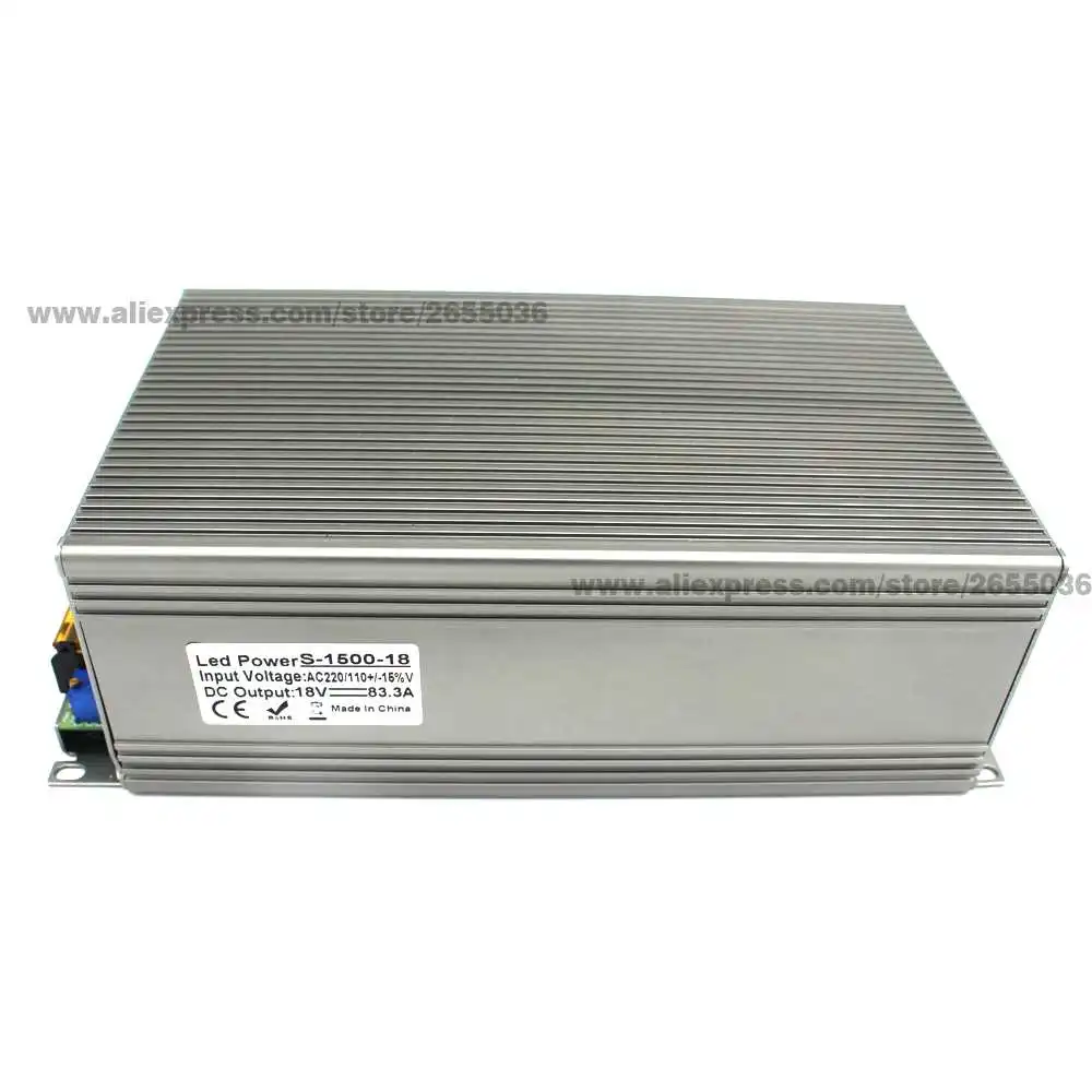 Регулятор питания DC18V 83.3A 1500 Вт Переключатель Драйвер адаптер трансформатор 220 В