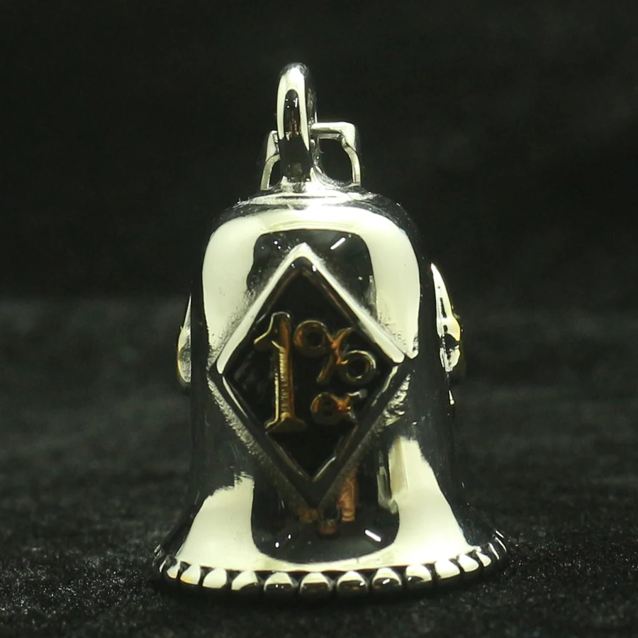 

Mens 316L Stainless Steel Cool Biker Skull Classic 1%er Pendant Newest