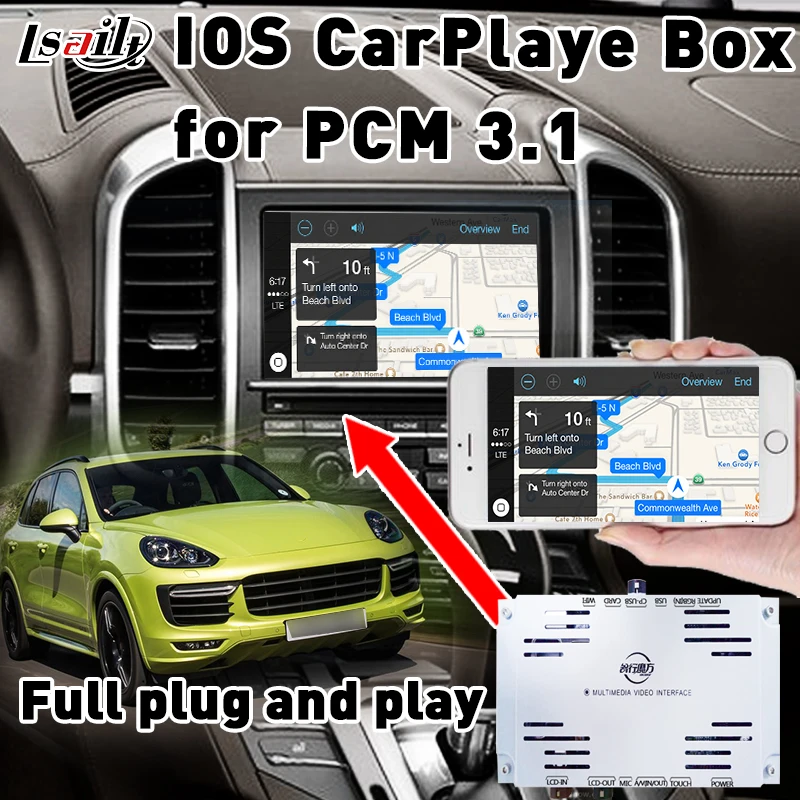 Plug& Play автоматический игровой адаптер для Porsche PCM 3,1 Cayenne Macan Panamera поддержка команды Siri, управление ручкой OEM